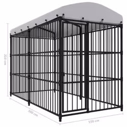 vidaXL Outdoor Dog Kennel 300x150x210cm Roof Pet House Outdoor Exercise Cage - Additional view 4
