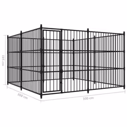 vidaXL Outdoor Dog Kennel 300x300x185cm Garden Pet House Playpen Exercise Cage - Additional view 4