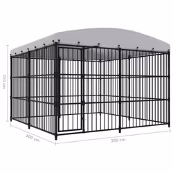 vidaXL Outdoor Dog Kennel 300x300x210cm Roof Pet House Outdoor Exercise Cage - Additional view 4