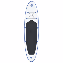 vidaXL Stand Up Paddle Board Set Sup Board Surfboard Inflatable Blue and White