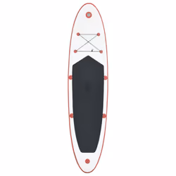 vidaXL Stand Up Paddle Board Set Sup Board Surfboard Inflatable Red and White - Additional view 2