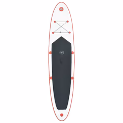 vidaXL Inflatable Stand Up Paddleboard with Sail Set Red and White Board Set - Additional view 4