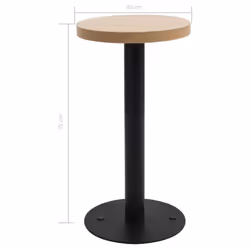 vidaXL Bistro Table Light Brown 40cm MDF Coffee Bar Dinner Dining Desk Stand