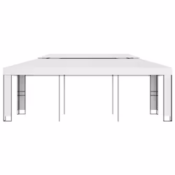 vidaXL Gazebo with Double Roof 6m White Outdoor Canopy Shelter Party Tent - Additional view 2