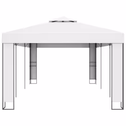 vidaXL Gazebo with Double Roof 6m White Outdoor Canopy Shelter Party Tent - Additional view 3
