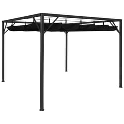 vidaXL Garden Gazebo with Retractable Roof Canopy 3x3m Anthracite Outdoor Tent