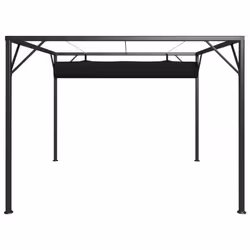 vidaXL Garden Gazebo with Retractable Roof Canopy 3x3m Anthracite Outdoor Tent - Additional view 5