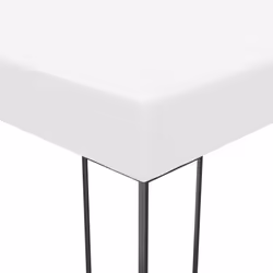 vidaXL Garden Gazebo Powder-Coated Steel White Outdoor Canopy Shelter - Additional view 4