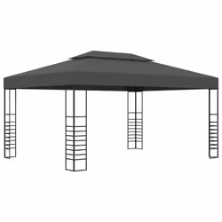 vidaXL Gazebo 4m Anthracite Outdoor Garden Patio Canopy Tents Awning Sunshade