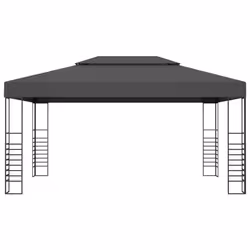 vidaXL Gazebo 4m Anthracite Outdoor Garden Patio Canopy Tents Awning Sunshade