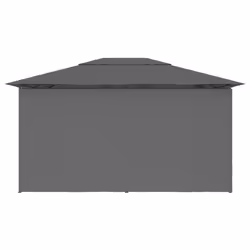 vidaXL Garden Marquee with Curtains 4m Anthracite Outdoor Canopies Gazebos - Additional view 5