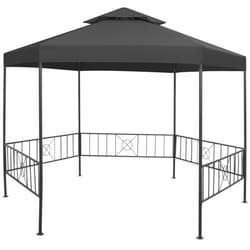vidaXL Garden Gazebo Anthracite Outdoor Patio Shelter Parasol Marquee Umbrella