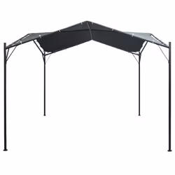 vidaXL Gazebo Pavilion Tent Canopy 3m Steel Anthracite Outdoor Canopies Gazebo