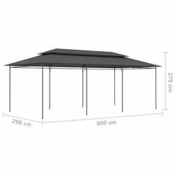 vidaXL Gazebo Anthracite Outdoor Patio Garden Canopy Shelters Pavilion Tents - Additional view 6