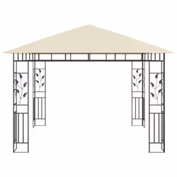vidaXL Gazebo with Mosquito Net 3x3x2.73m Cream 180g/mÂ² Outdoor Canopy Tent - Additional view 2