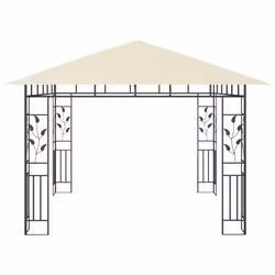 vidaXL Gazebo with Mosquito Net 3x3x2.73m Cream 180g/mÂ² Outdoor Canopy Tent - Additional view 3