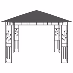 vidaXL Gazebo with Mosquito Net 3x3x2.73m Anthracite 180g/mÂ² Outdoor Canopy - Additional view 2