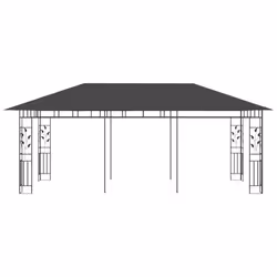 vidaXL Gazebo with Mosquito Net 6x3x2.73m Anthracite Outdoor Canopy Sunshade