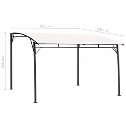 vidaXL Garden Sunshade Awning 3x3x2.55m Cream Outdoor Patio Sun Shelter Tent - Additional view 5