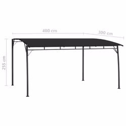 vidaXL Garden Sunshade Awning 4x3x2.55m Anthracite Outdoor Patio Sun Shelter - Additional view 5