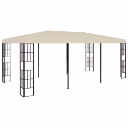 vidaXL Gazebo Cream Sturdy Stable Outdoor Patio Canopy Shelter Party Tent