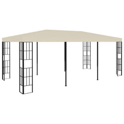 vidaXL Gazebo Cream Sturdy Stable Outdoor Patio Canopy Shelter Party Tent