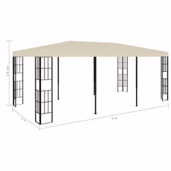 vidaXL Gazebo Cream Sturdy Stable Outdoor Patio Canopy Shelter Party Tent - Additional view 7