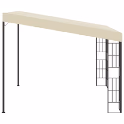 vidaXL Wall-mounted Gazebo Patio Pavilion Canopy Shelter Tent Cream Fabric