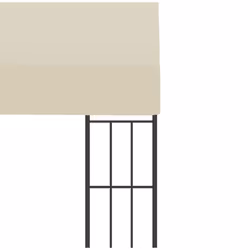 vidaXL Wall-mounted Gazebo Patio Pavilion Canopy Shelter Tent Cream Fabric - Additional view 4
