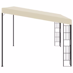 vidaXL Wall-mounted Gazebo Pavilion Canopy Shelter Tent 3x4 m Cream Fabric