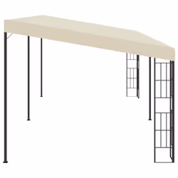 vidaXL Wall-mounted Gazebo Pavilion Canopy Shelter Tent 3x6 m Cream Fabric - Additional view 2