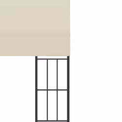 vidaXL Wall-mounted Gazebo Pavilion Canopy Shelter Tent 3x6 m Cream Fabric - Additional view 4