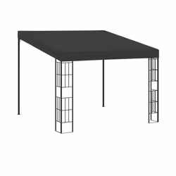 vidaXL Wall-mounted Gazebo 3x3m Anthracite Fabric Outdoor Canopy Pavilion