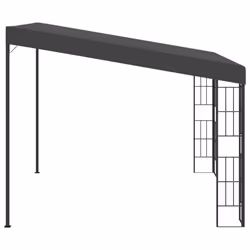 vidaXL Wall-mounted Gazebo 3x3m Anthracite Fabric Outdoor Canopy Pavilion