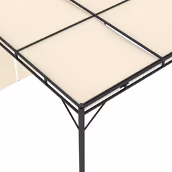 vidaXL Garden Gazebo with Side Curtain 4x3x2.25m Cream Patio Pavilion Shelter - Additional view 6