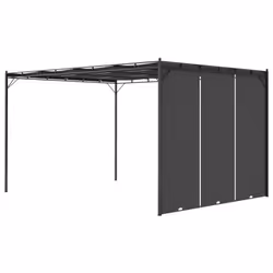vidaXL Garden Gazebo with Side Curtain 4x3x2.25m Anthracite Patio Pavilion - Additional view 3