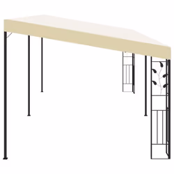 vidaXL Wall-mounted Gazebo 6x3x2.5m Cream Patio Garden Pavilion Sun Shelter - Additional view 2