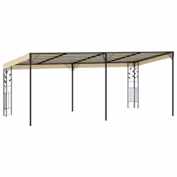 vidaXL Wall-mounted Gazebo 6x3x2.5m Cream Patio Garden Pavilion Sun Shelter - Additional view 3