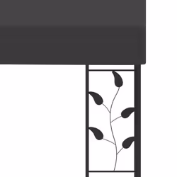 vidaXL Wall-mounted Gazebo 3x3x2.5m Anthracite Garden Pavilion Sun Shelter - Additional view 4