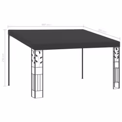 vidaXL Wall-mounted Gazebo 4x3x2.5m Anthracite Garden Pavilion Sun Shelter - Additional view 5