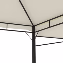 vidaXL Gazebo with Double Extended Roofs Cream 180g/mÂ² Outdoor Canopy Shelter - Additional view 7