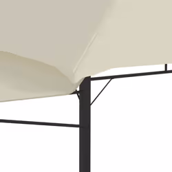vidaXL Gazebo with Double Extended Roofs Cream 180g/mÂ² Outdoor Canopy Shelter - Additional view 8