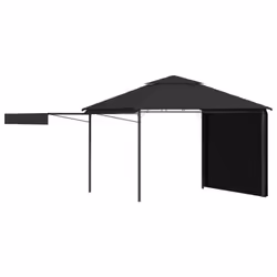 vidaXL Gazebo with Double Extending Roofs Anthracite 180g/mÂ² Outdoor Canopy - Additional view 2