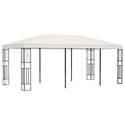 vidaXL Gazebo Cream Fabric Sturdy Outdoor Garden Canopy Shelter Party Tent
