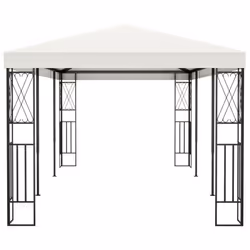 vidaXL Gazebo Cream Fabric Sturdy Outdoor Garden Canopy Shelter Party Tent