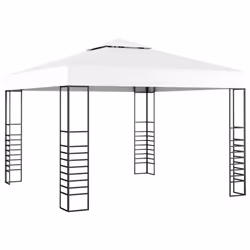 vidaXL Garden Marquee 3m White Outdoor Canopy Shelter Tent Awning Sunshade