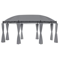 vidaXL Gazebo With Curtains 520cm Anthracite Sturdy Canopy Shelter Party Tent