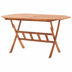 vidaXL Solid Acacia Wood Folding Garden Table 135cm Dining Kitchen Yard Desk - Additional view 4