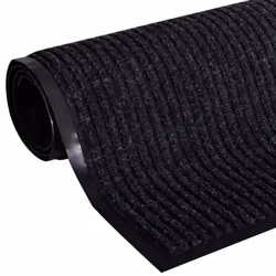 vidaXL Door Mat PVC Home Garden Black 117x220cm Welcome Entrance Rug Carpet - Additional view 6