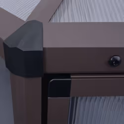 vidaXL Greenhouse Aluminium Brown Grow Plants Growhouse Slide Door Structure - Additional view 4